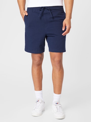 DEDICATED. Regular Trousers 'Vejle' in Blue: front