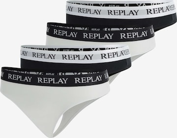 String REPLAY en blanc : devant