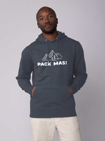 Watapparel Sweatshirt 'Pack mas!' in Grey: front
