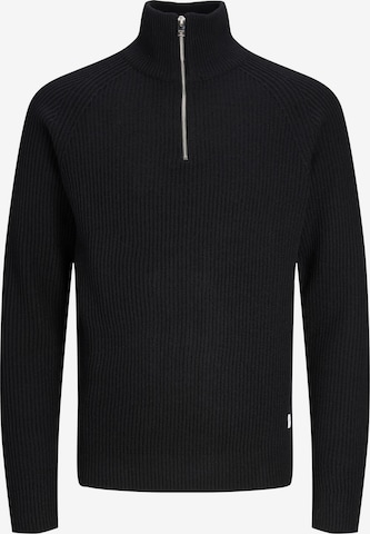 JACK & JONES Sweater 'Pannel' in Black: front
