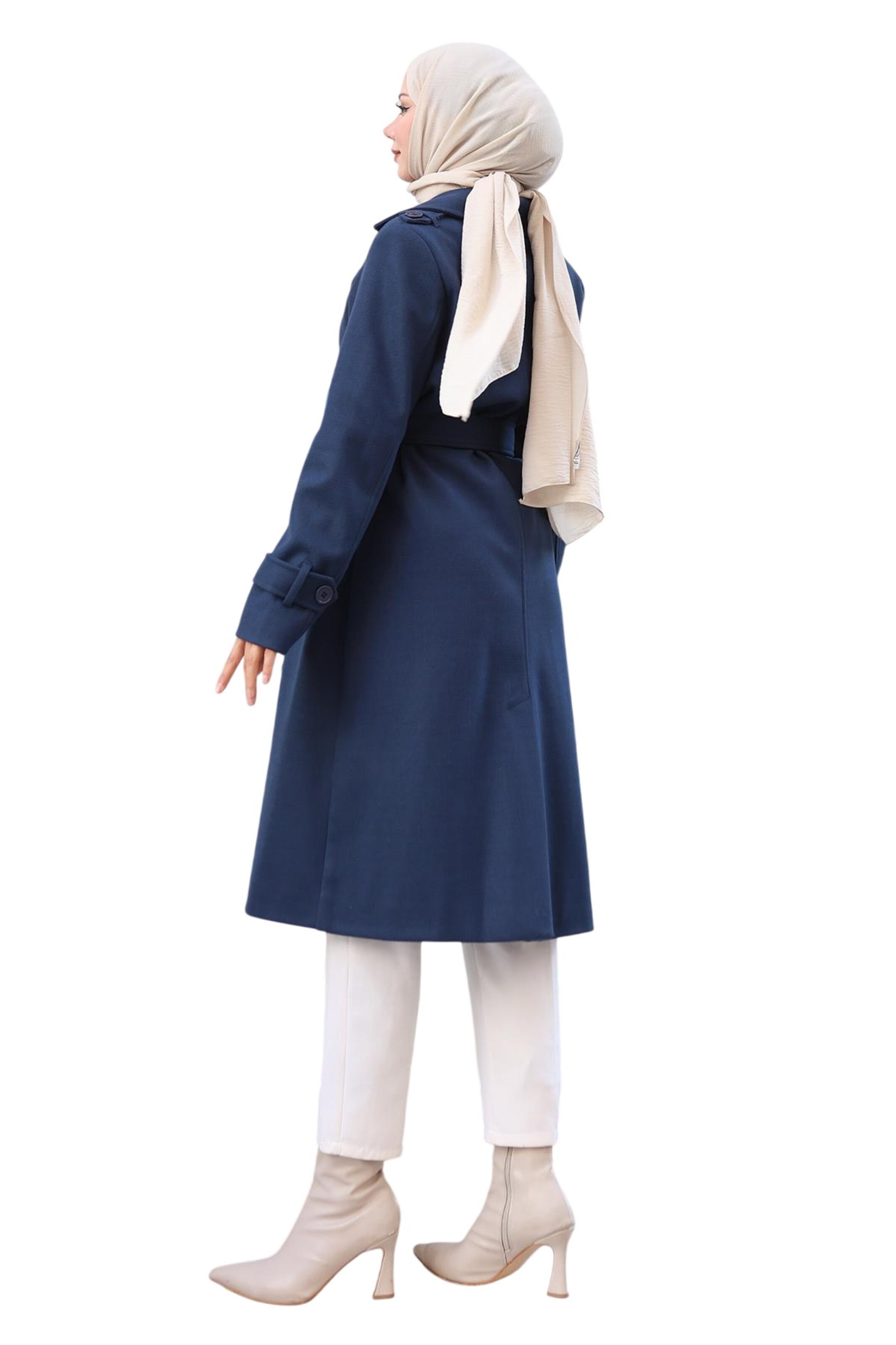 MODAMIHRAM Between-Seasons Coat in Blue