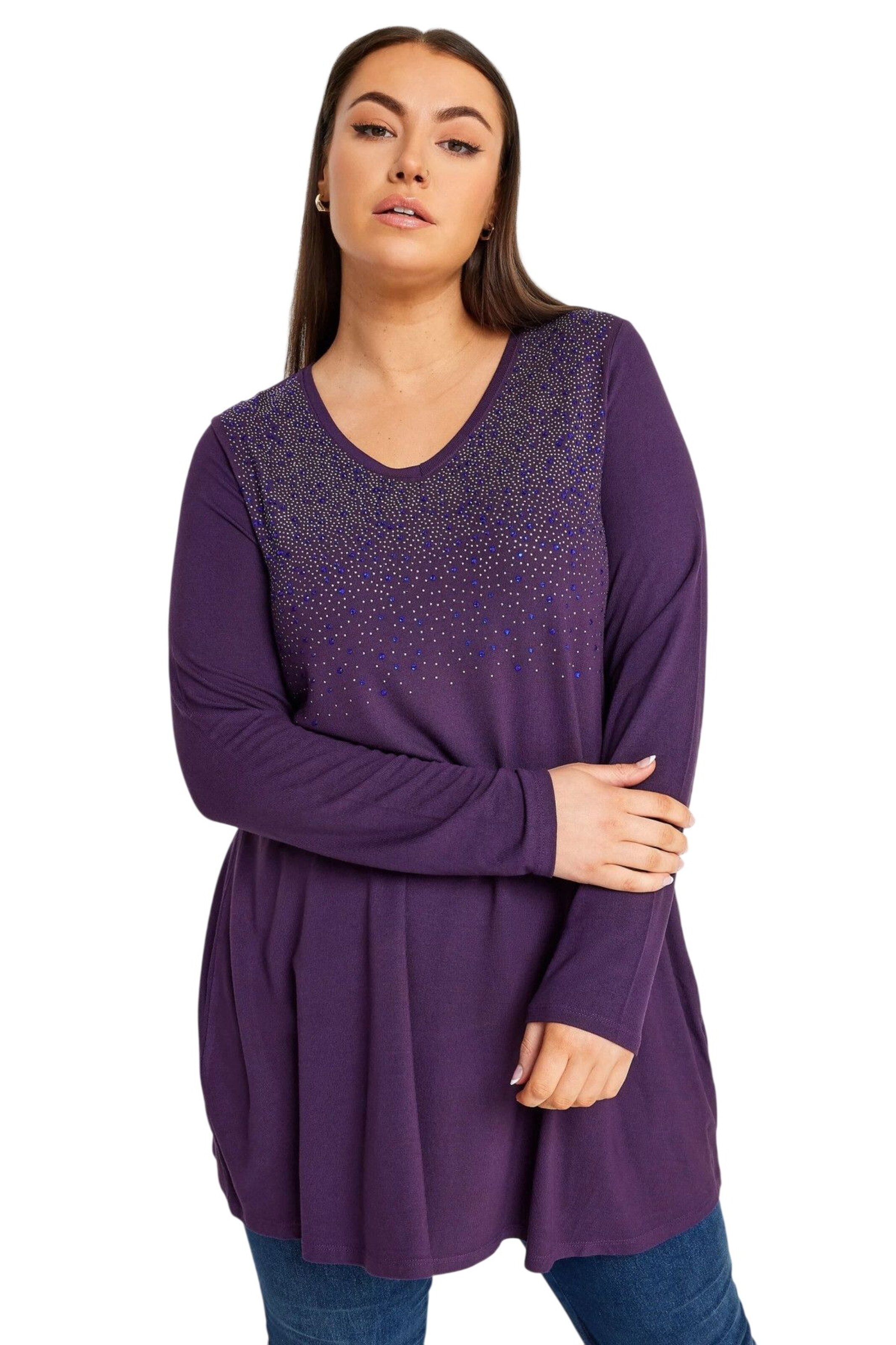 Stil Diva Tunika in Lila: Vorderseite