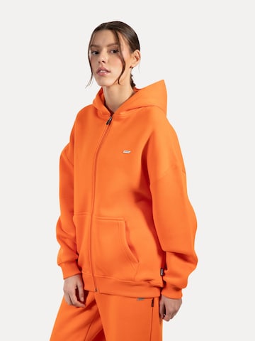 Smilodox Lyanna Basic Zipper Hoodie in Orange