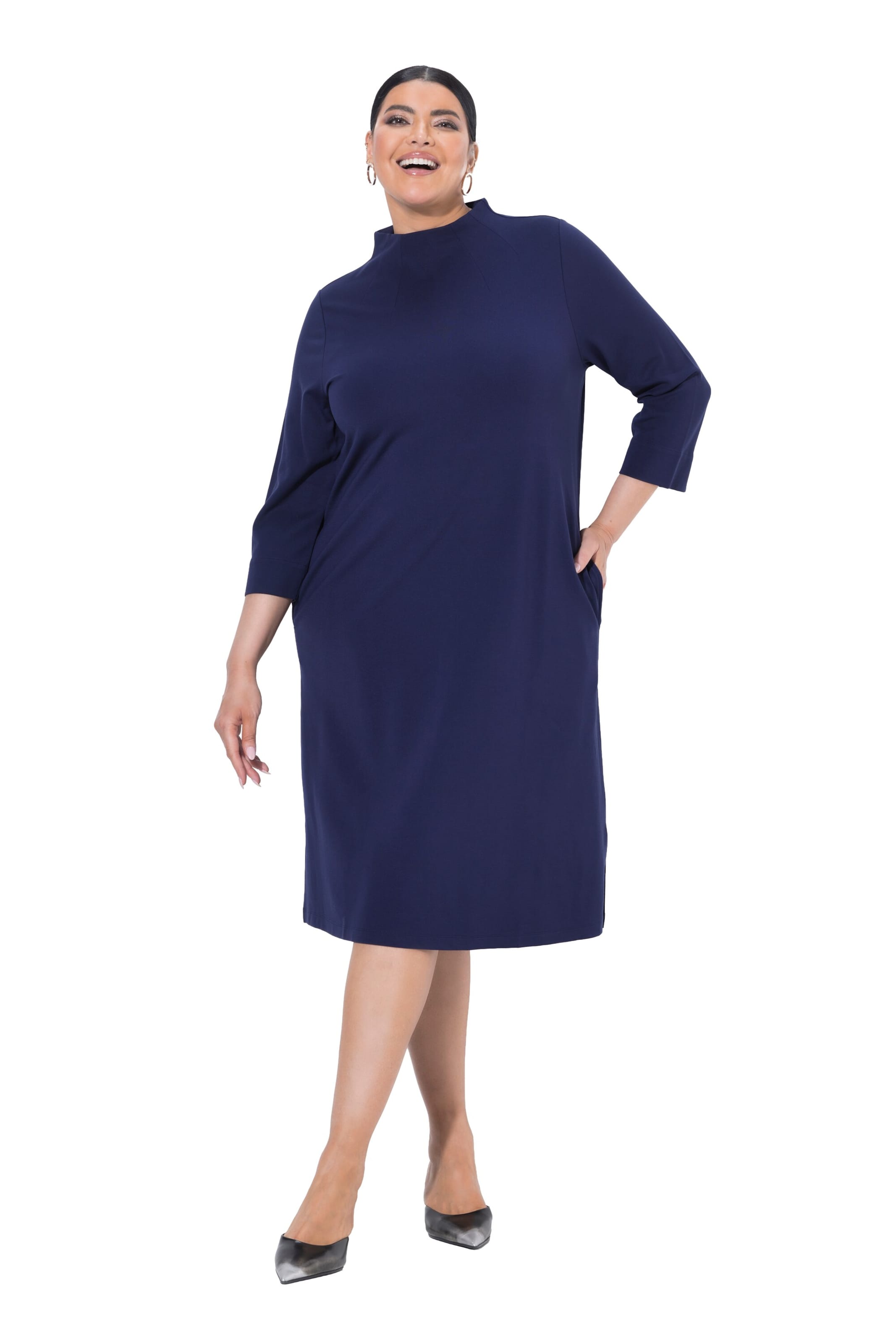Ulla Popken Dress in Blue: front