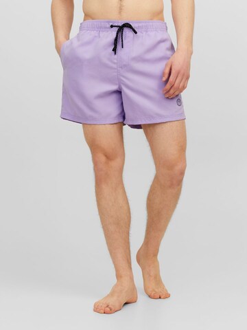 JACK & JONES Board Shorts 'Fiji' in Purple: front