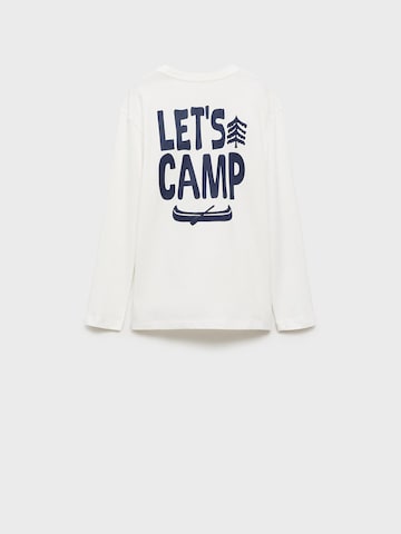 Tricou 'CAMP' de la MANGO KIDS pe bej