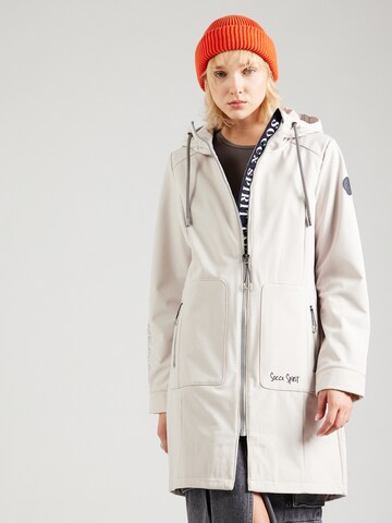 Manteau fonctionnel Soccx en beige : devant