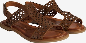 Desa Sandals 'Sandalen' in Brown: front