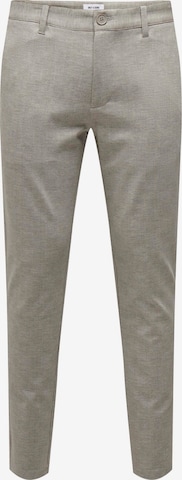 Slimfit Pantaloni chino 'Mark' di Only & Sons in grigio: frontale