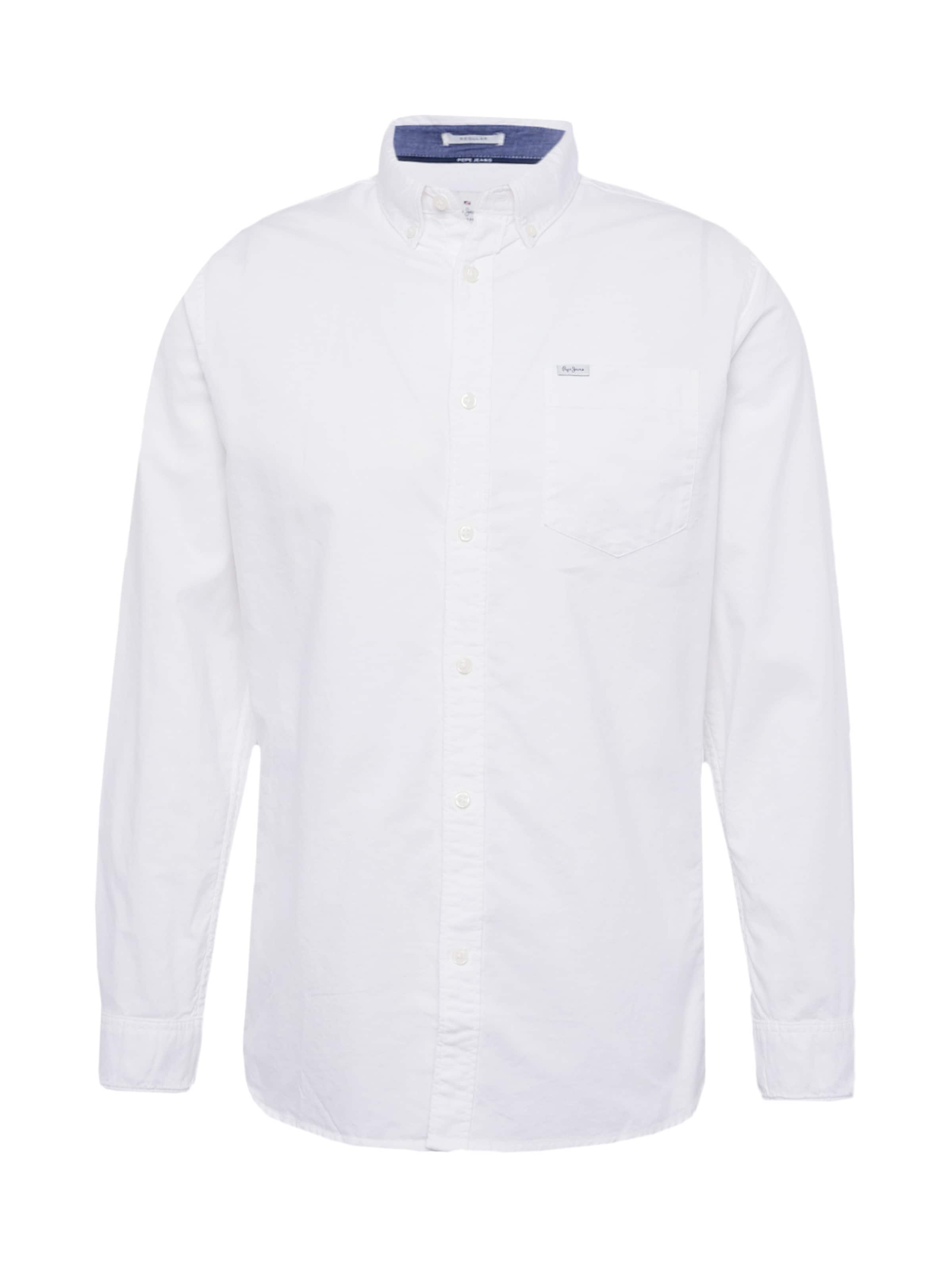 Pepe Jeans Regular Fit Hemd 'Fabio' in Weiß: Vorderseite
