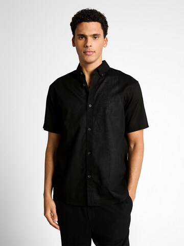 Regular fit Cămașă de la TOM TAILOR DENIM pe negru: față