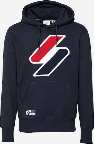 Sweat-shirt Superdry en bleu : devant