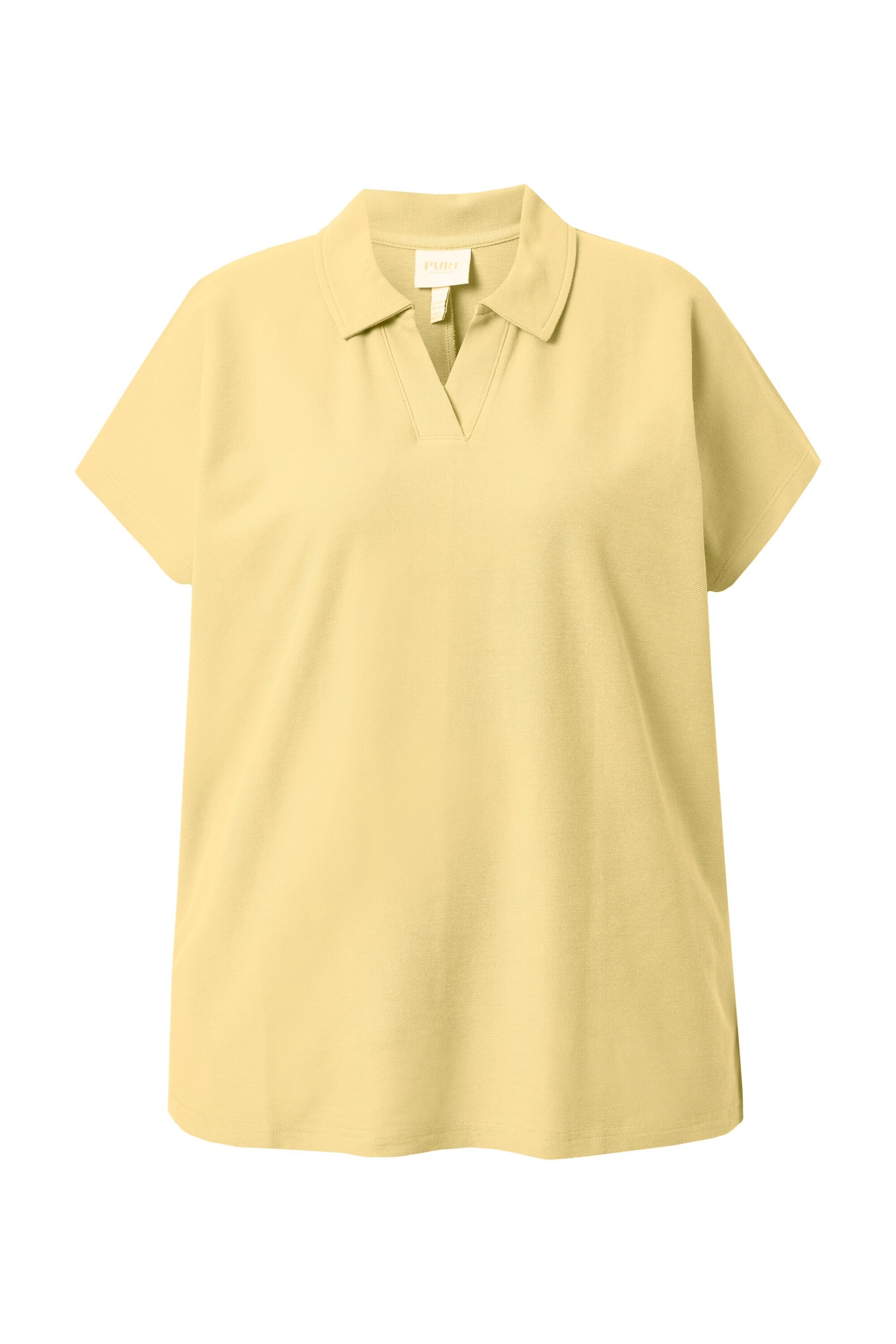 Ulla Popken Poloshirt in Gelb: Vorderseite