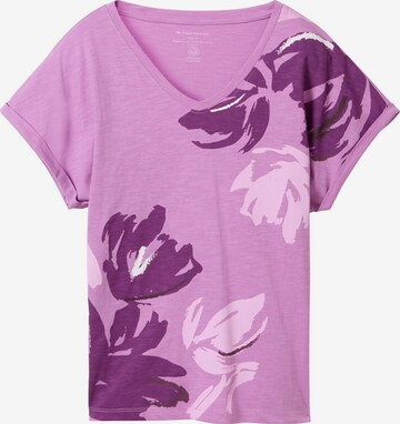 T-shirt TOM TAILOR en violet : devant