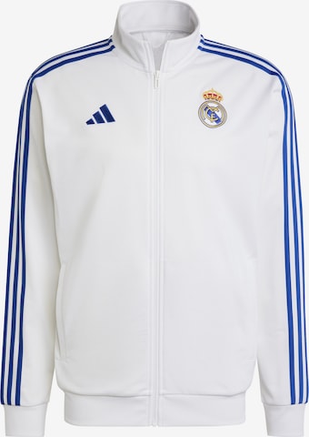 ADIDAS PERFORMANCE - Sudadera con cremallera deportiva 'Real Dna' en blanco: frente