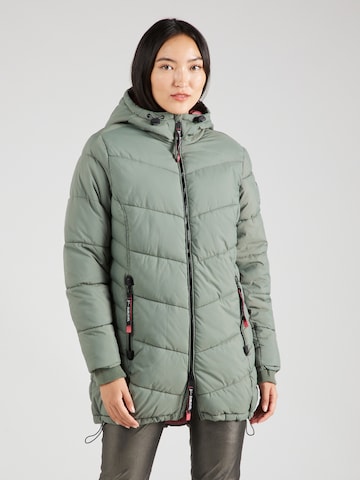 Sublevel Winter Coat in Green: front