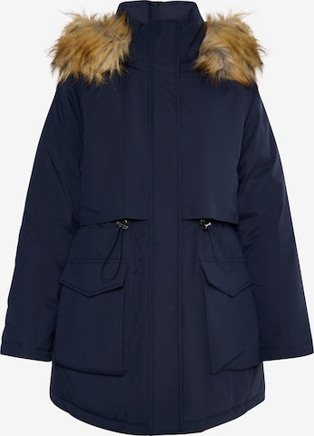 Usha Winterparka in Blauw: voorkant