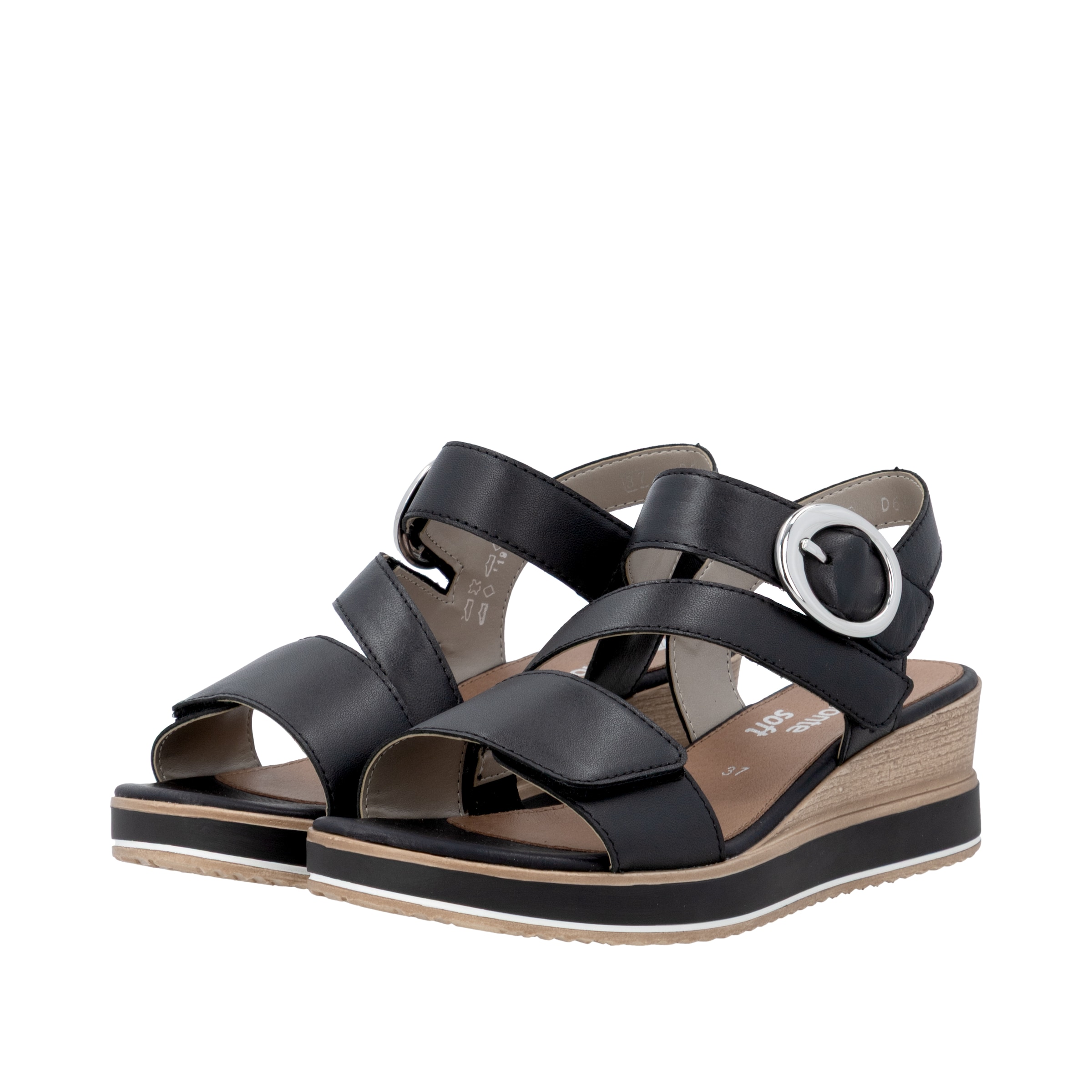 Sandales à lanières REMONTE en noir