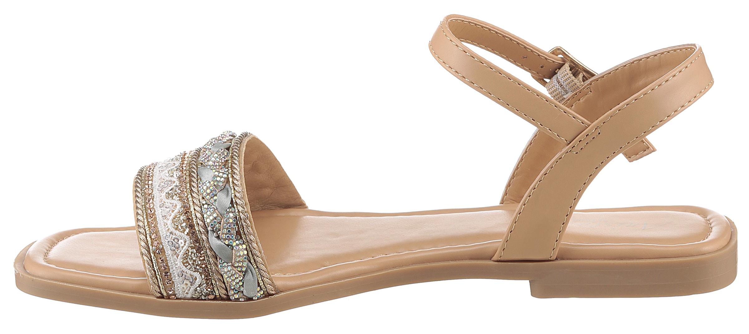 Aniston Strap Sandals in Beige