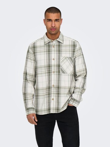 Only & Sons - Ajuste regular Camisa 'ONSMason' en verde: frente