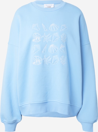 florence by mills exclusive for ABOUT YOU Sweatshirt 'June' in de kleur Lichtblauw / Wit, Productweergave