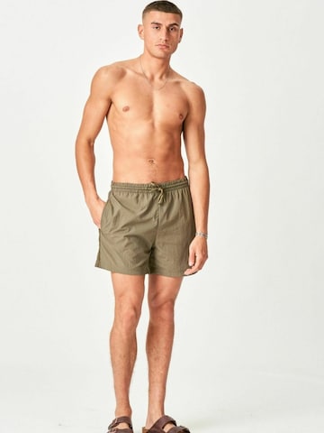 Shorts de bain ' Premium Badeshorts ' TEESHOPPEN en vert