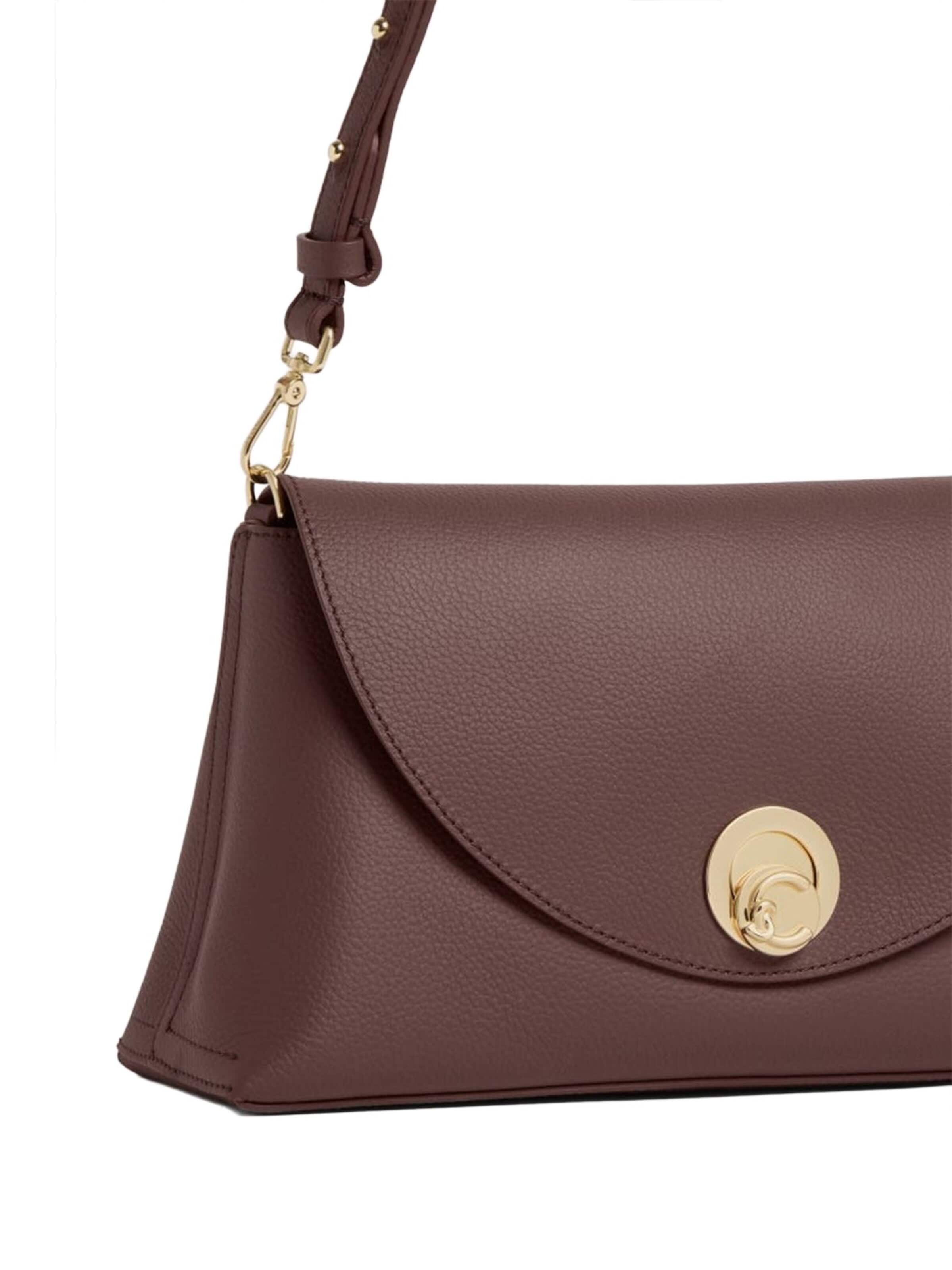 Coccinelle Handtas 'Coccinelle Nikla Handbag Double Grainy Leather' in Bruin