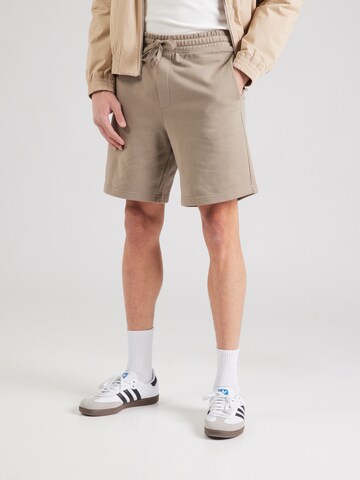 HUGO Loose fit Trousers 'Dayono' in Brown: front