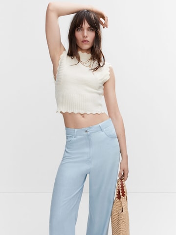 MANGO Loose fit Pants 'MYKONOS' in Blue