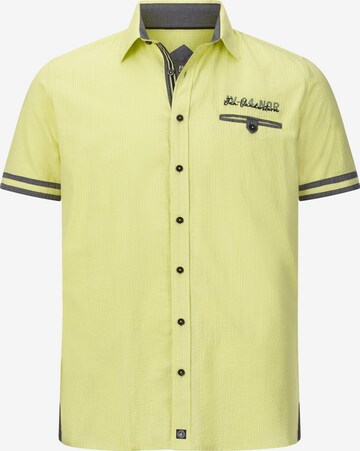 Jan Vanderstorm Comfort fit Button Up Shirt 'Mawens' in Yellow: front