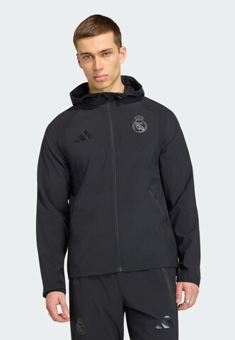 Veste outdoor 'Real Madrid' ADIDAS PERFORMANCE en noir : devant