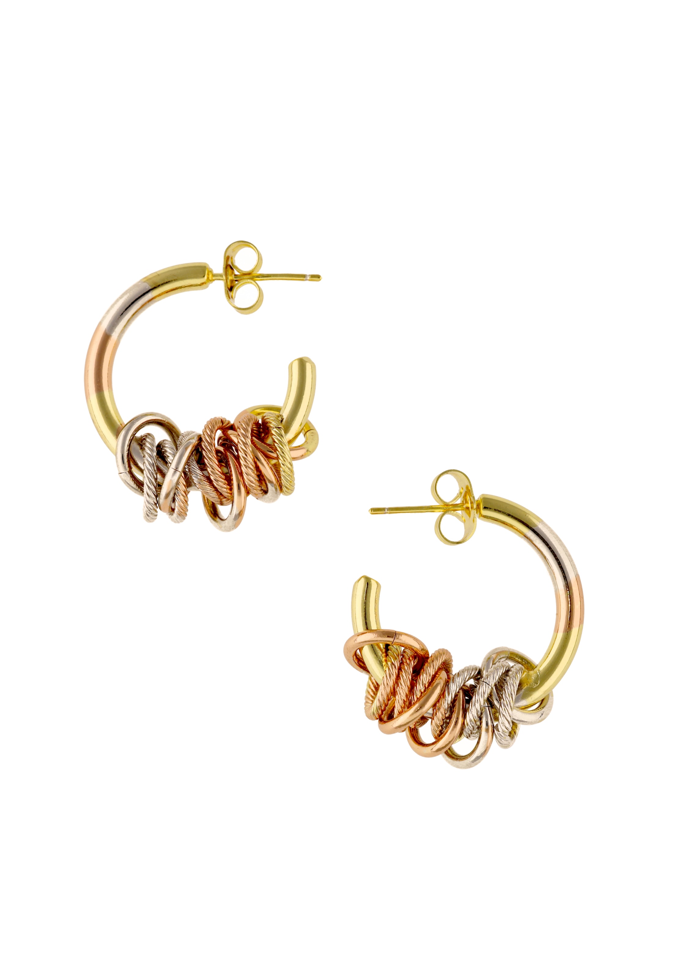 IZIA - Pendientes en oro: frente