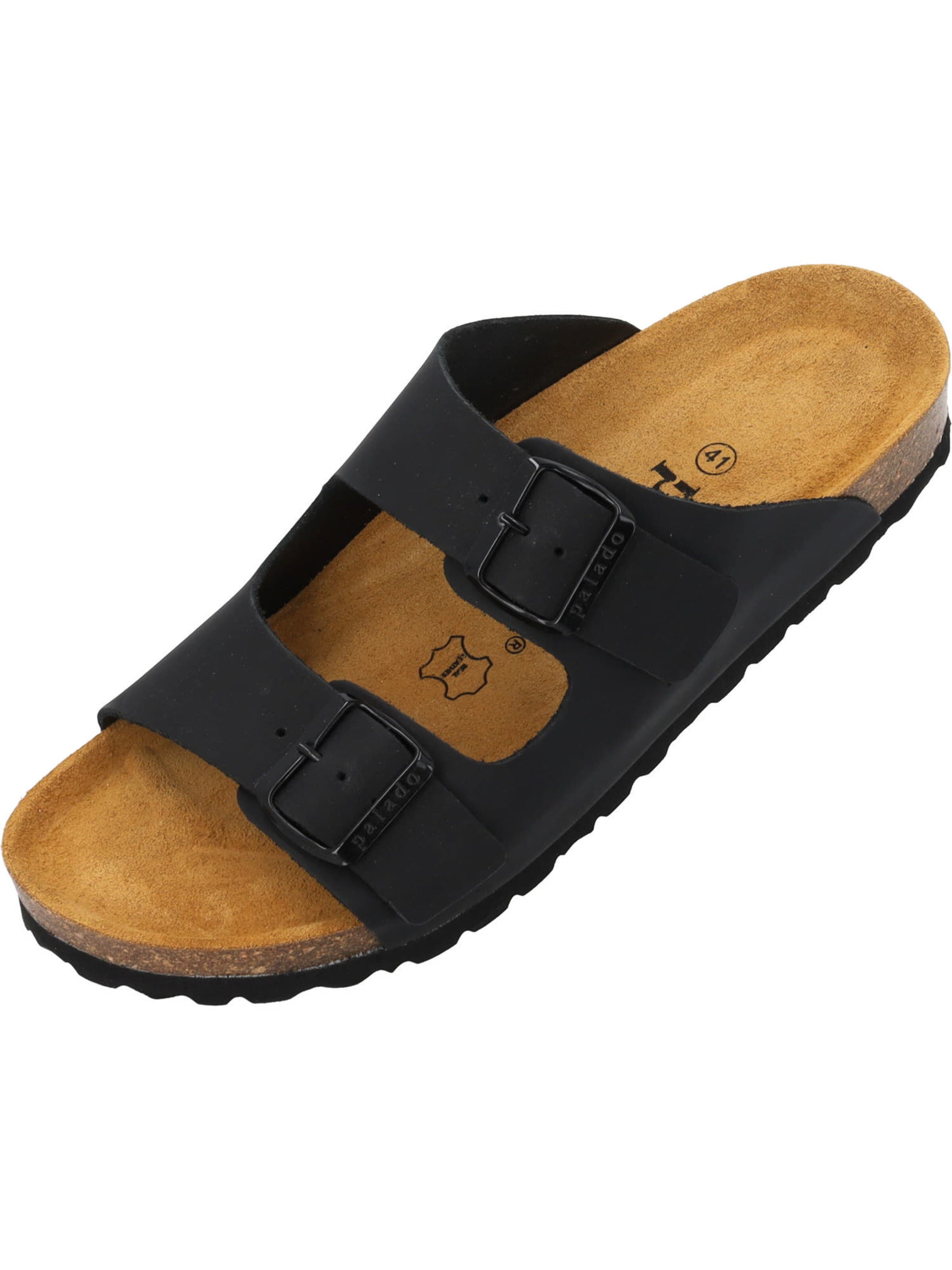 Palado Mule 'Palado Korfu Oiled Premium Leather Herren' in Black: front