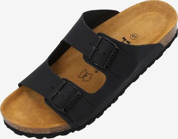 Palado Pantolette 'Palado Korfu Oiled Premium Leather Herren' in Schwarz: Vorderseite