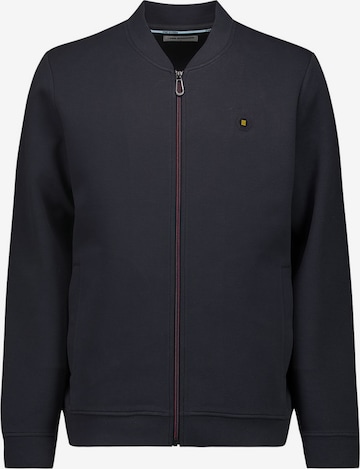 No Excess Zip-Up Hoodie in Blue: front