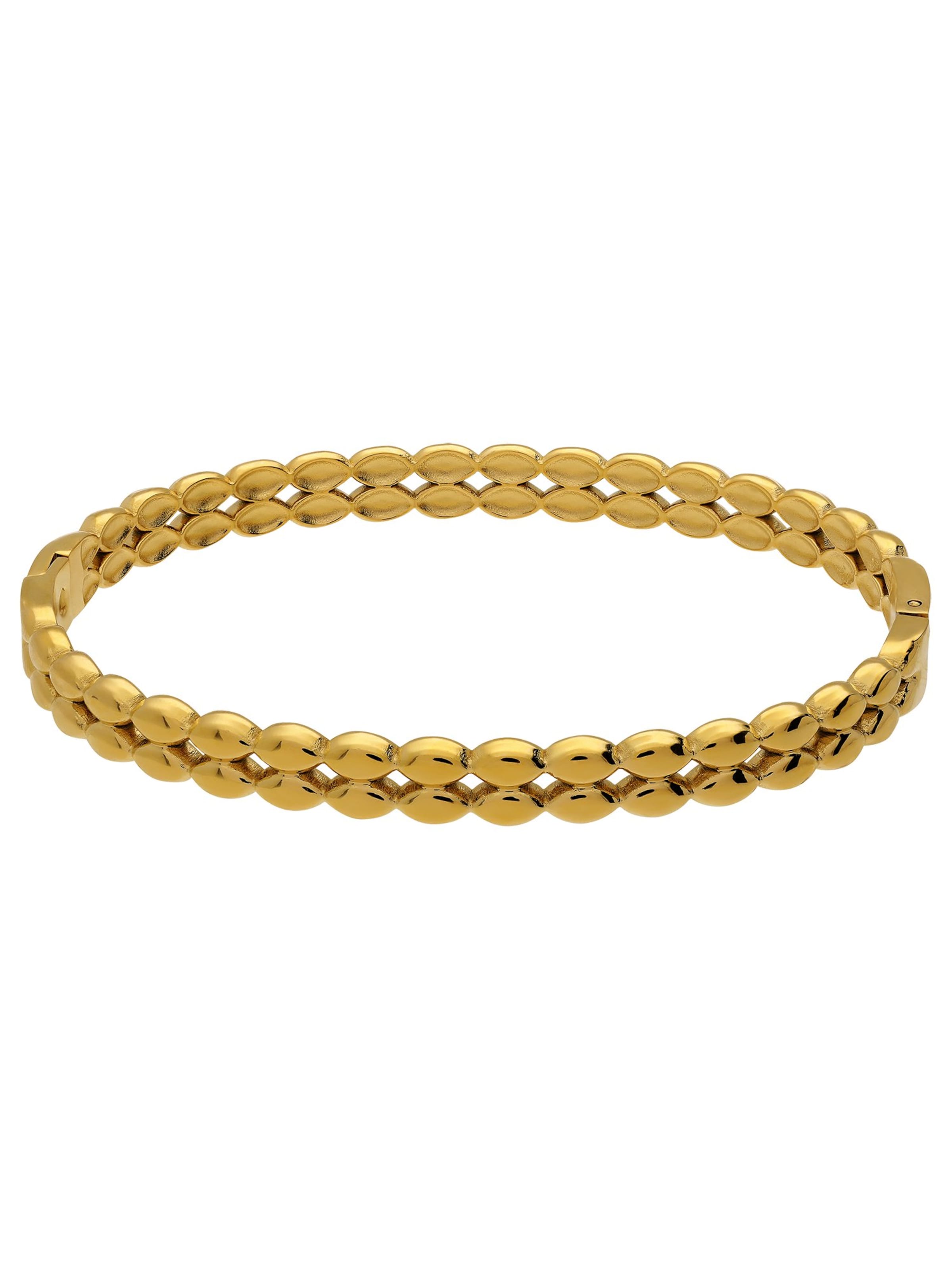 Lucardi Bracelet 'Moderner Look' in Gold: front