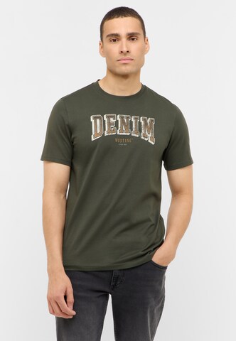 MUSTANG T-Shirt 'Austin' in Grün: Vorderseite