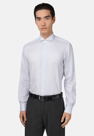 Boggi Milano Slim fit Overhemd in Blauw: voorkant