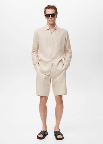 MANGO MAN Slimfit Shorts 'Carp' in Beige