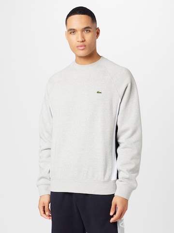 Sweat-shirt LACOSTE en gris : devant