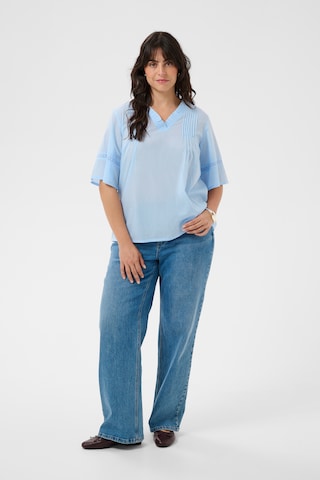 KAFFE CURVE Bluse 'Valeria' in Blau