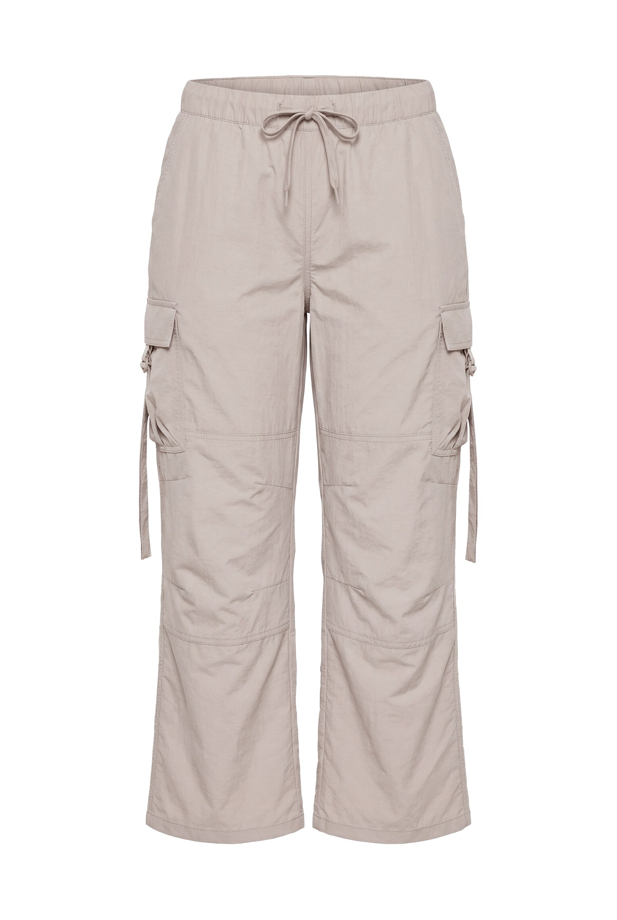 Ulla Popken Regular Cargobroek in Beige: voorkant