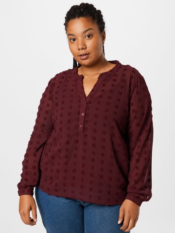 ABOUT YOU Curvy Blouse 'Galina' in Brown: front