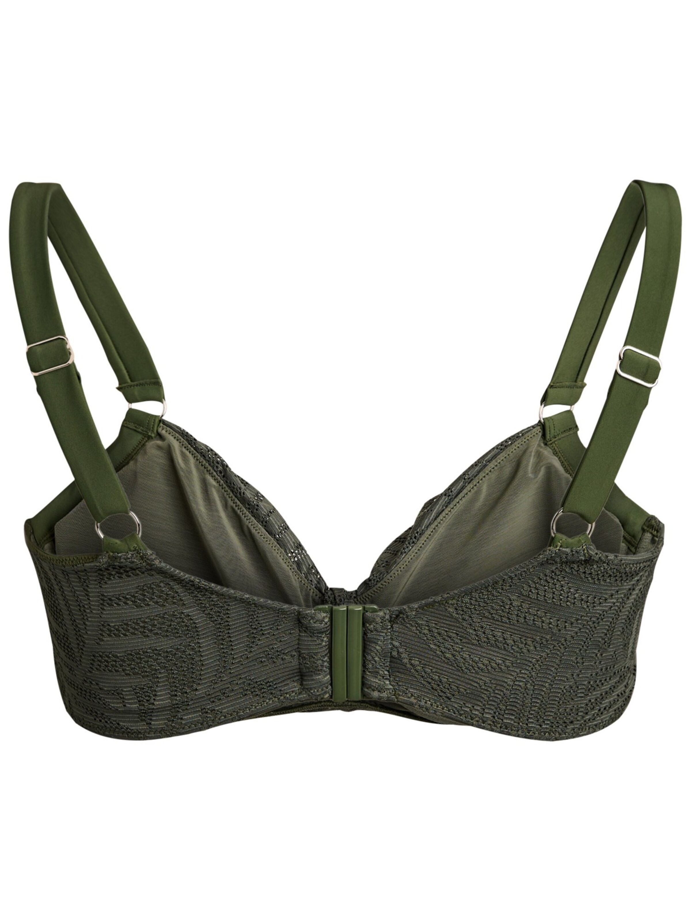 Swim by Zizzi T-shirt Bikini top 'Serina' in Green