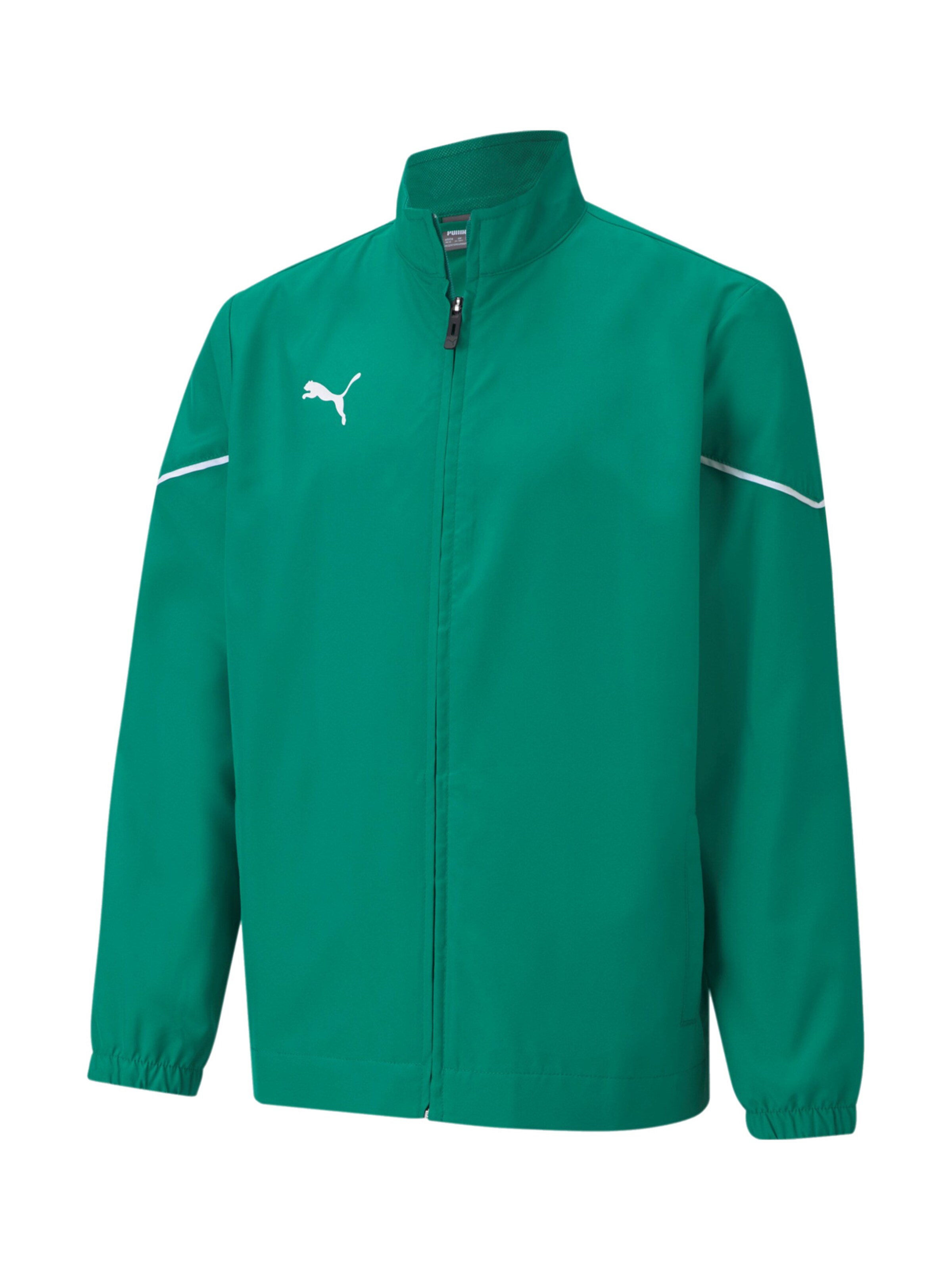 PUMA Sportjacke 'TeamRise' in Grün: Vorderseite