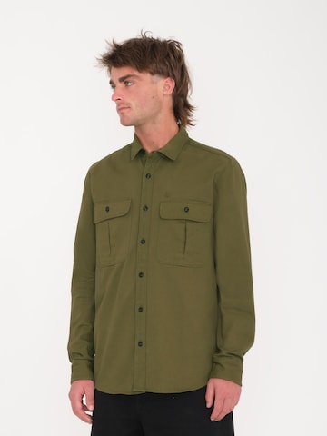 Volcom Comfort fit Overhemd in Groen: voorkant
