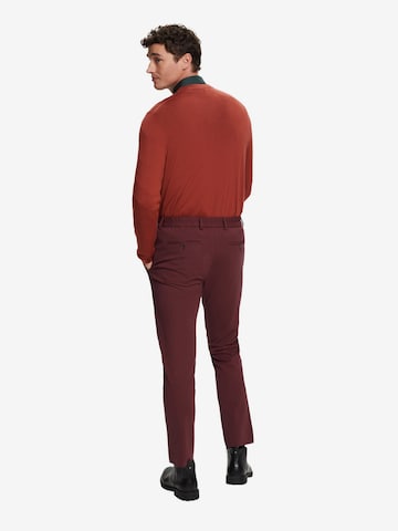 ESPRIT Úzky strih Chino nohavice - Červená