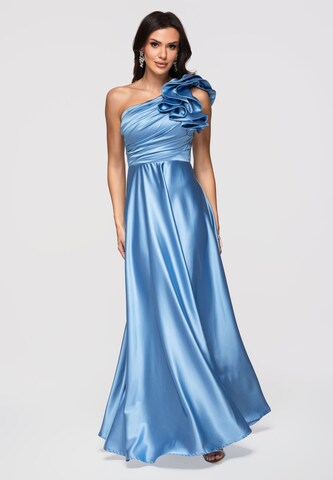Ombre Abendkleid in Blau: Vorderseite