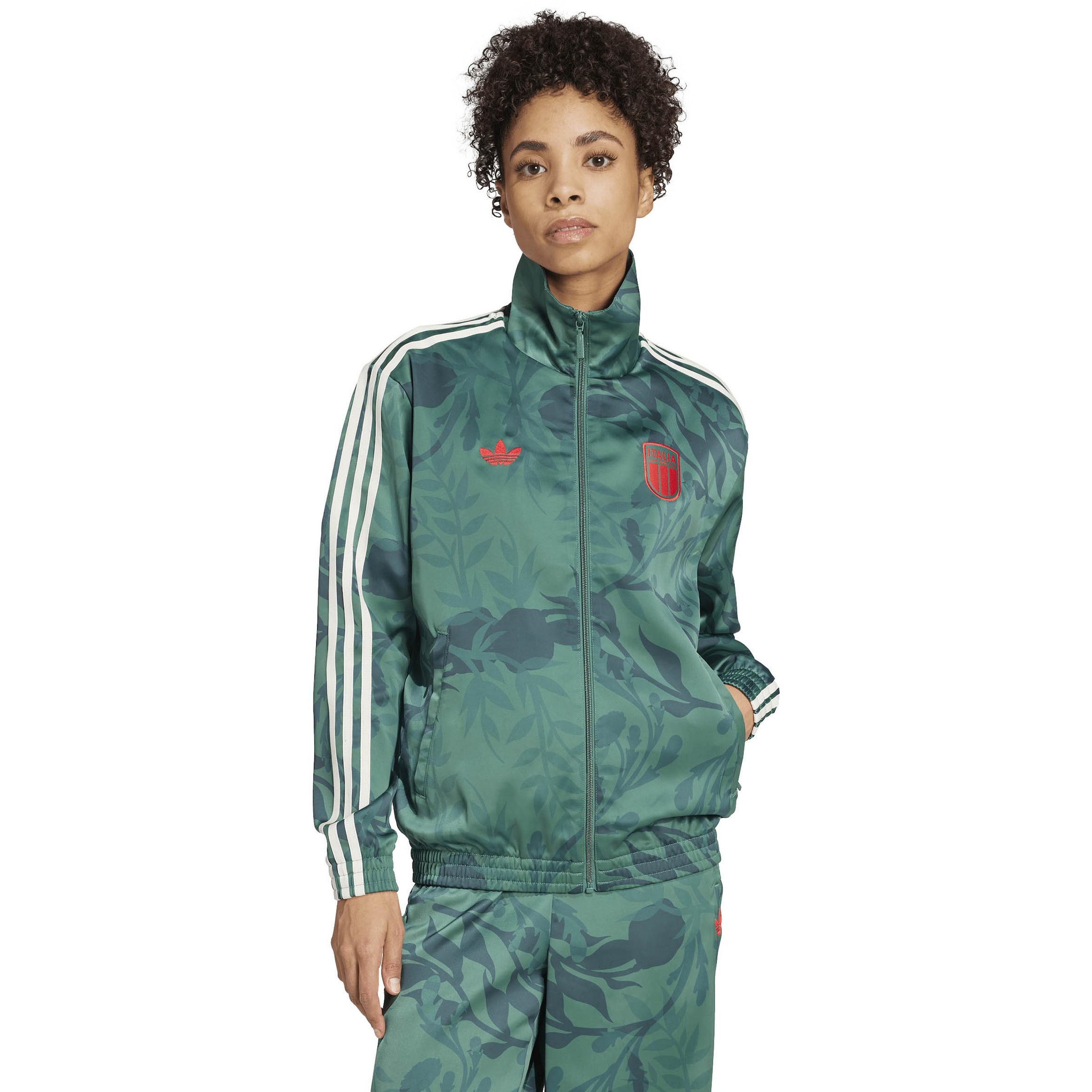 ADIDAS PERFORMANCE Športová bunda 'Figc Italy' - Zelená: predná strana