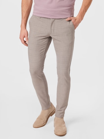 Slimfit Pantaloni chino 'Mark' di Only & Sons in grigio: frontale